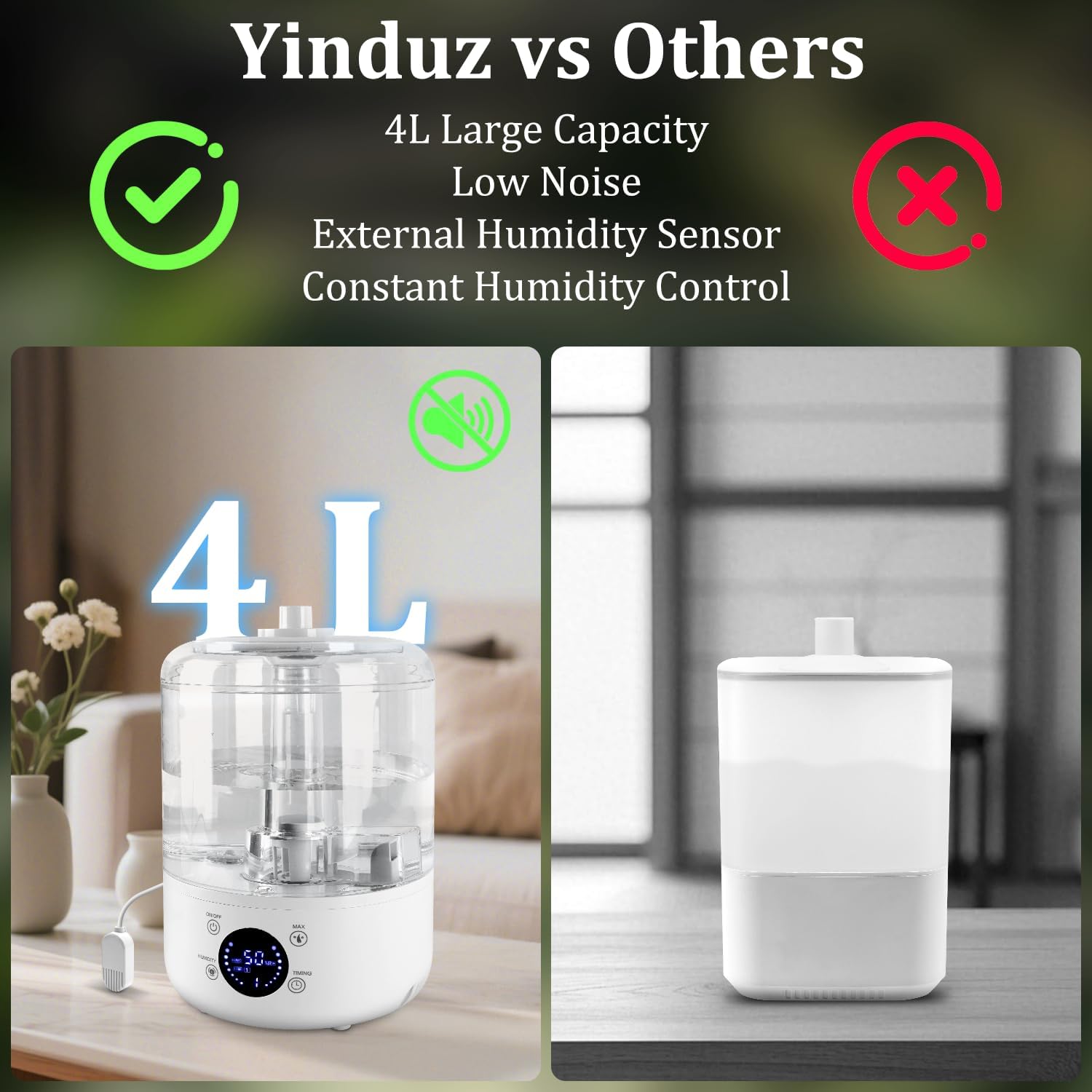 Reptile Humidifier Fogger - 4L Reptile Fogger with Humidity Control Sensor, Timer & 3 Adjustable Mist Levels, Touch & Remote Control, Reptile Mister for Reptiles Amphibians Snake Herps