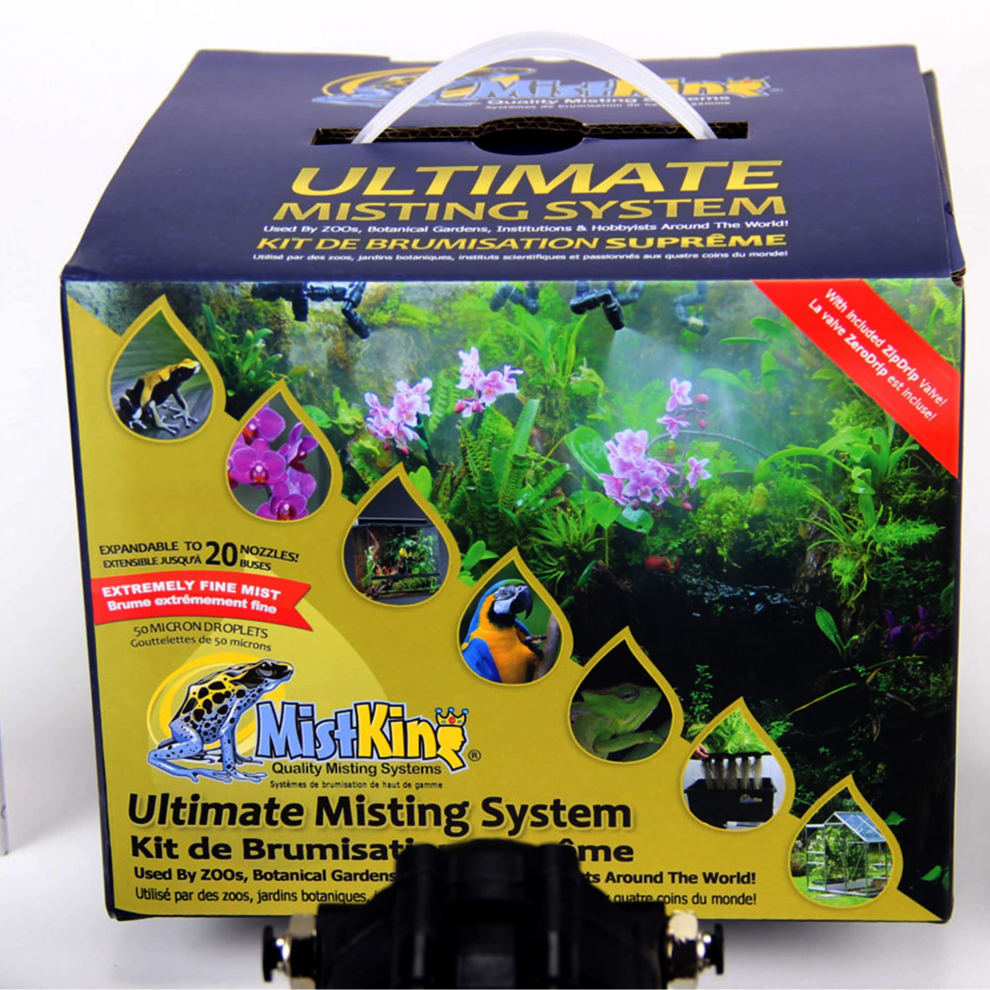 MistKing – Starter Misting System, 5th Gen | Used by Zoos, Botanical Gardens, Institutions & Hobbyists | Expandable to 10 Nozzles | Extremely Fine Mist | 50 Micron Droplets | MKSMS5-125-50