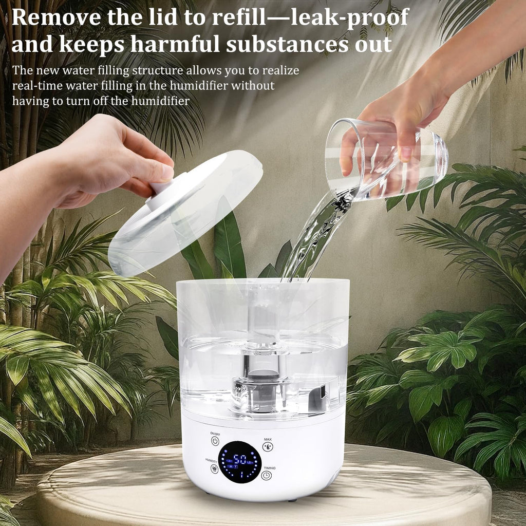 Reptile Humidifier Fogger - 4L Reptile Fogger with Humidity Control Sensor, Timer & 3 Adjustable Mist Levels, Touch & Remote Control, Reptile Mister for Reptiles Amphibians Snake Herps