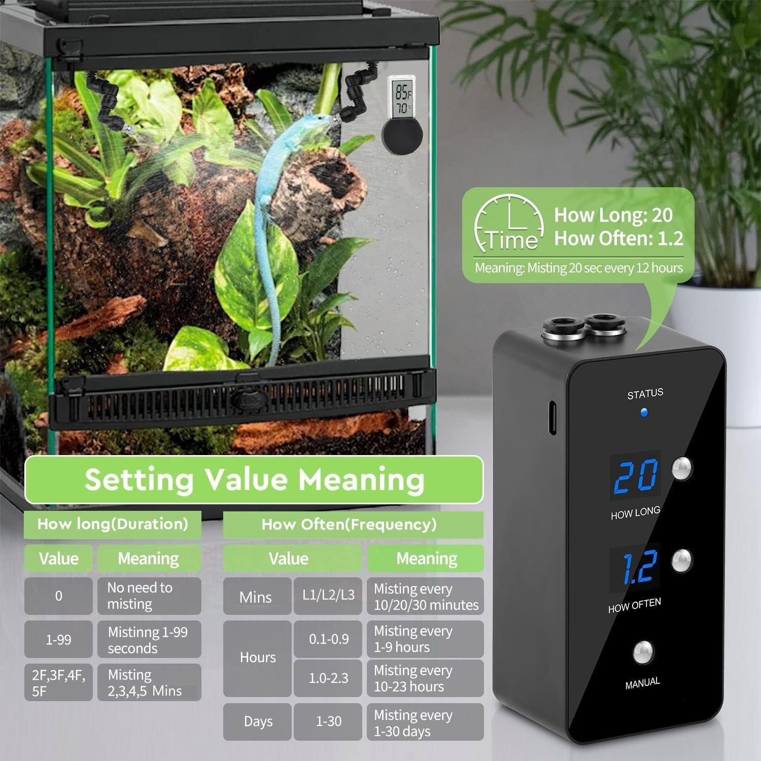 Misting System with Built-in Timer