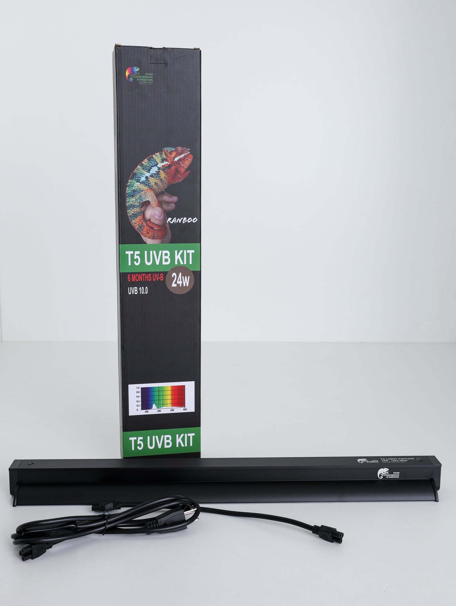 UVB 24W, 24" length, T5 5.0 Fixture and Florescent Tube