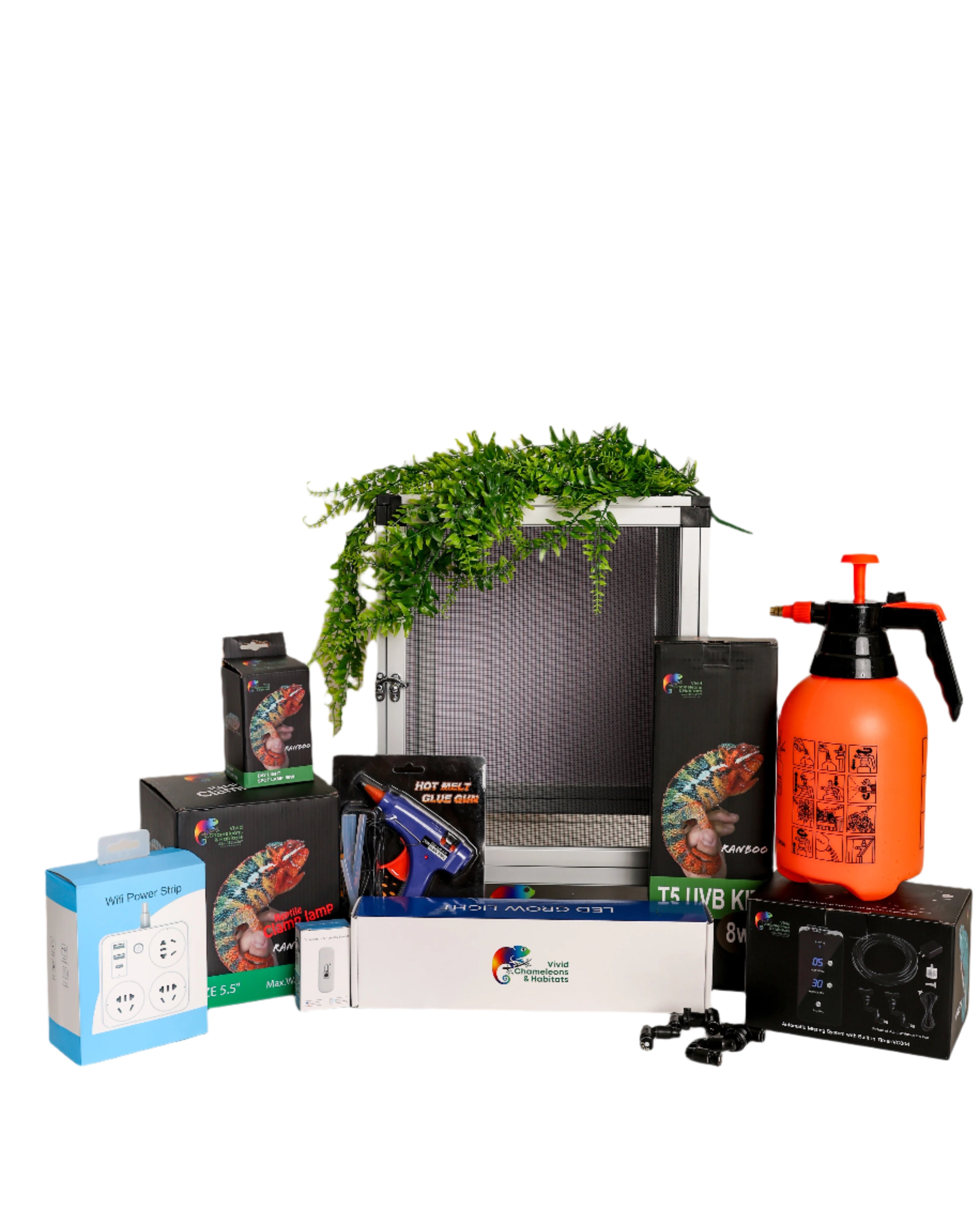 Size 12: 12"x12"x18" Deluxe All-In-One WIFI Controlled Automated Baby Chameleon Kit