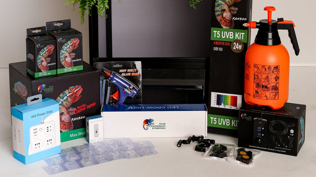 Size 16: 16"x16"x24" Deluxe All-In-One Automated Chameleon Kit